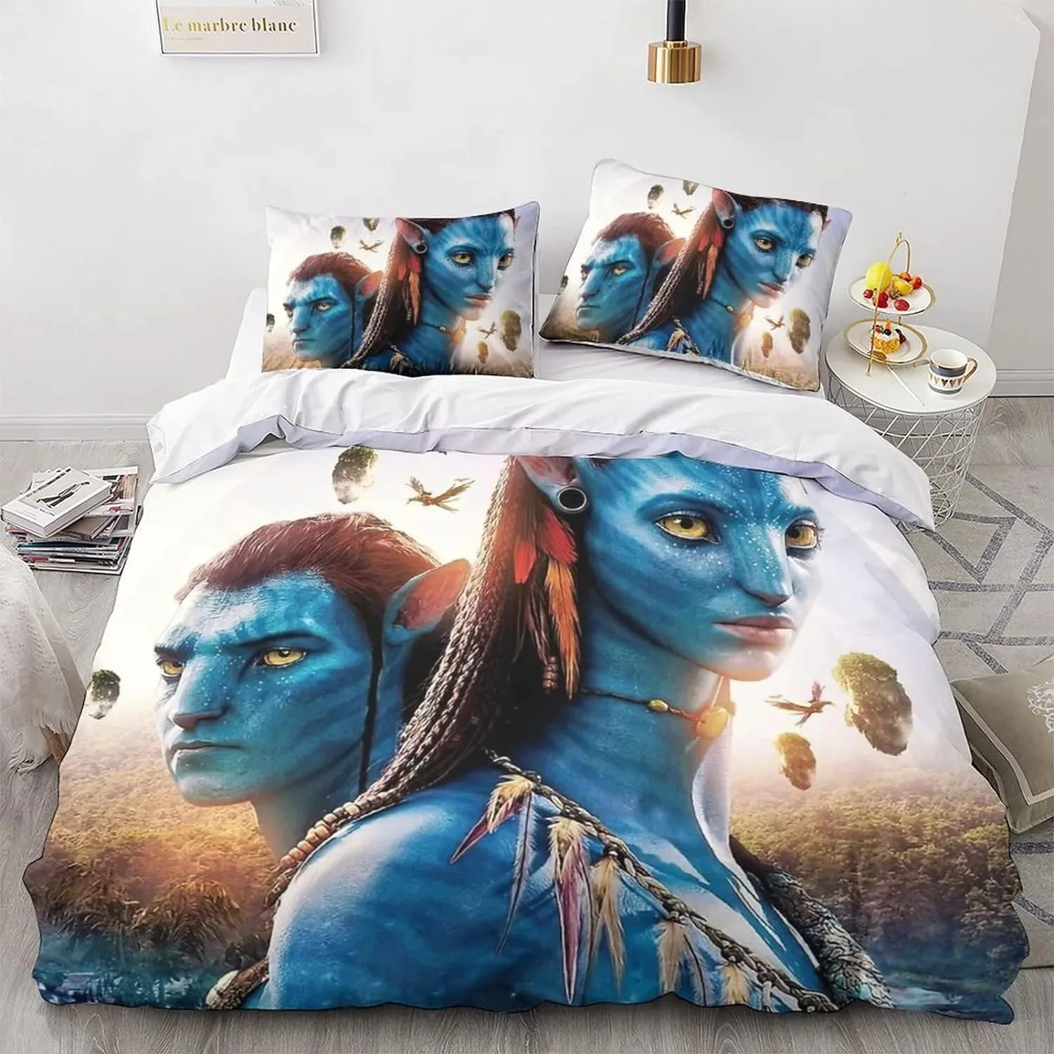 3D Printed Anime Bedding Set Avatar 2 Quilt Duvet Underwater World   Family Decoration Home Textile Cover Bedclothes Set