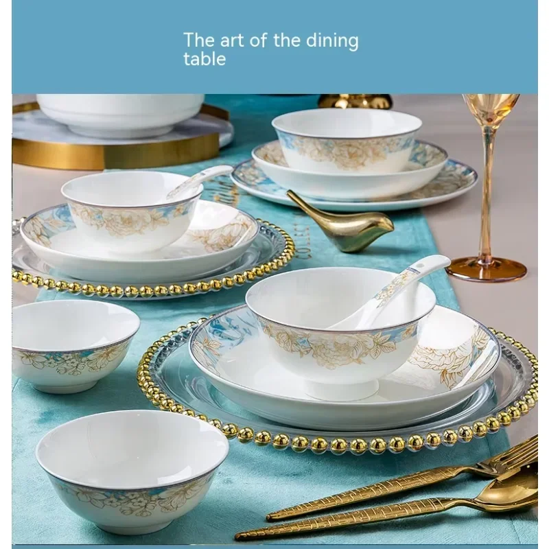 Flower decoration set Household bone china tableware