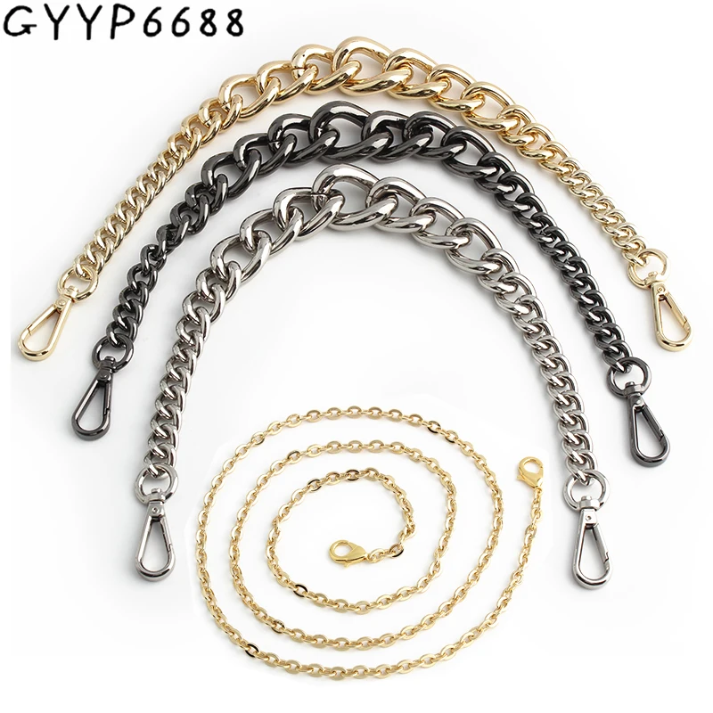 1/5/10PCS 45/90/100/110/120/130CM Gradient Metal Aluminum And Copper Chains For Bags Handbag Purse Shoulder Strap Accessories