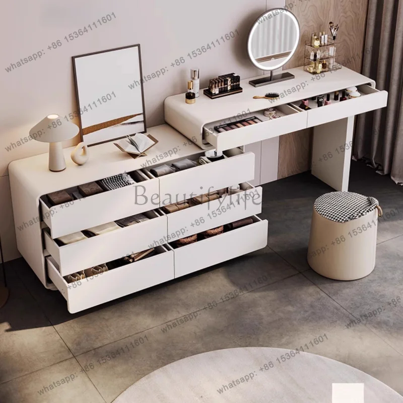 ld Tall Luxury Vanity Table Big Large Girl Cosmetics Beauty Women Mobile Dressing Table Living Room  Chinese Furniture