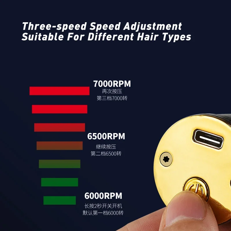 USB Перезаряжаемый T-образный электрический триммер для волос, Профессиональная Мужская машинка для стрижки волос с дисплеем, 3 режима, регулируемая машинка для стрижки волос