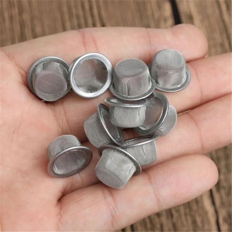 10/20Pcs Tobacco Smoking Pipe Metal 304 Stainless steel Filter Screen Steel Mesh Smoking Pipe Filter Tobacco Accessories