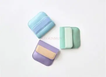 1pcs Card bag for women, compact, ultra-thin, mini, cute, simple, personalized, credit bank card, driver's license, zipper