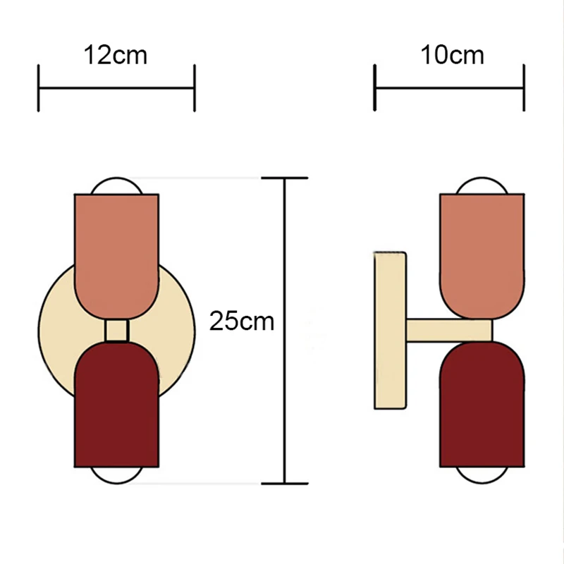 Moderne LED-Wand leuchte bunte nordische Wand leuchte Raum dekor Innen beleuchtung Wand leuchten für Schlafzimmer Nacht Wohnzimmer Leuchte