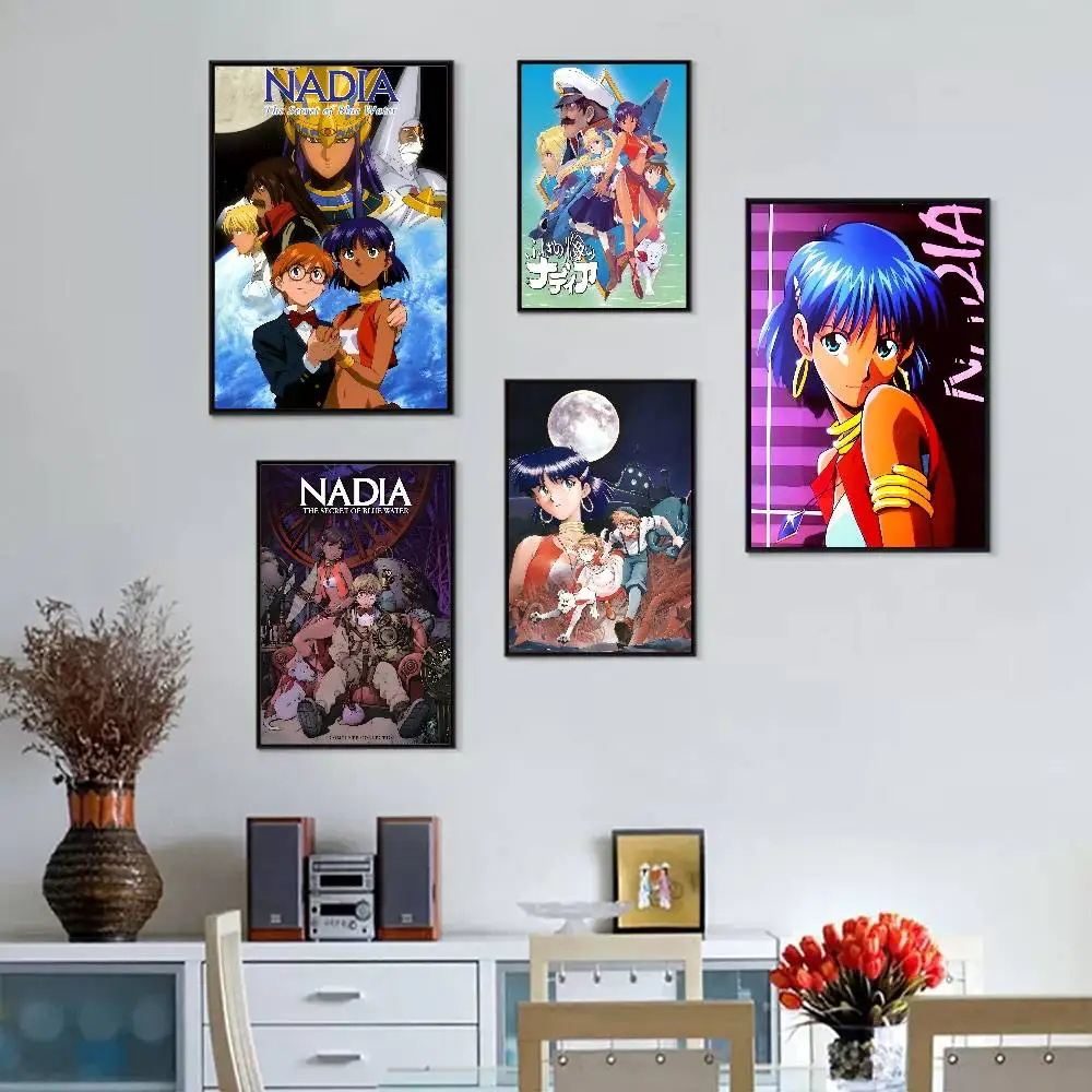 ناديا سر المياه الزرقاء أنيمي DIY لزجة المشارك خمر غرفة بار مقهى ديكور ديكور المنزل