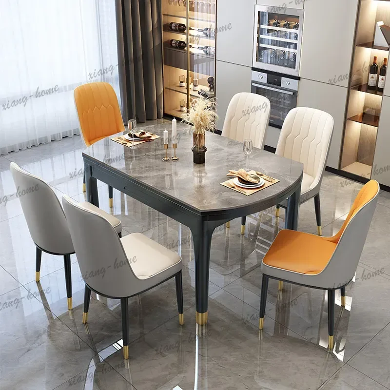 ld Decoration Square Dining Tables Black Folding Luxury Center Kitchen Home Marble High Mesas De Comedor Furniture