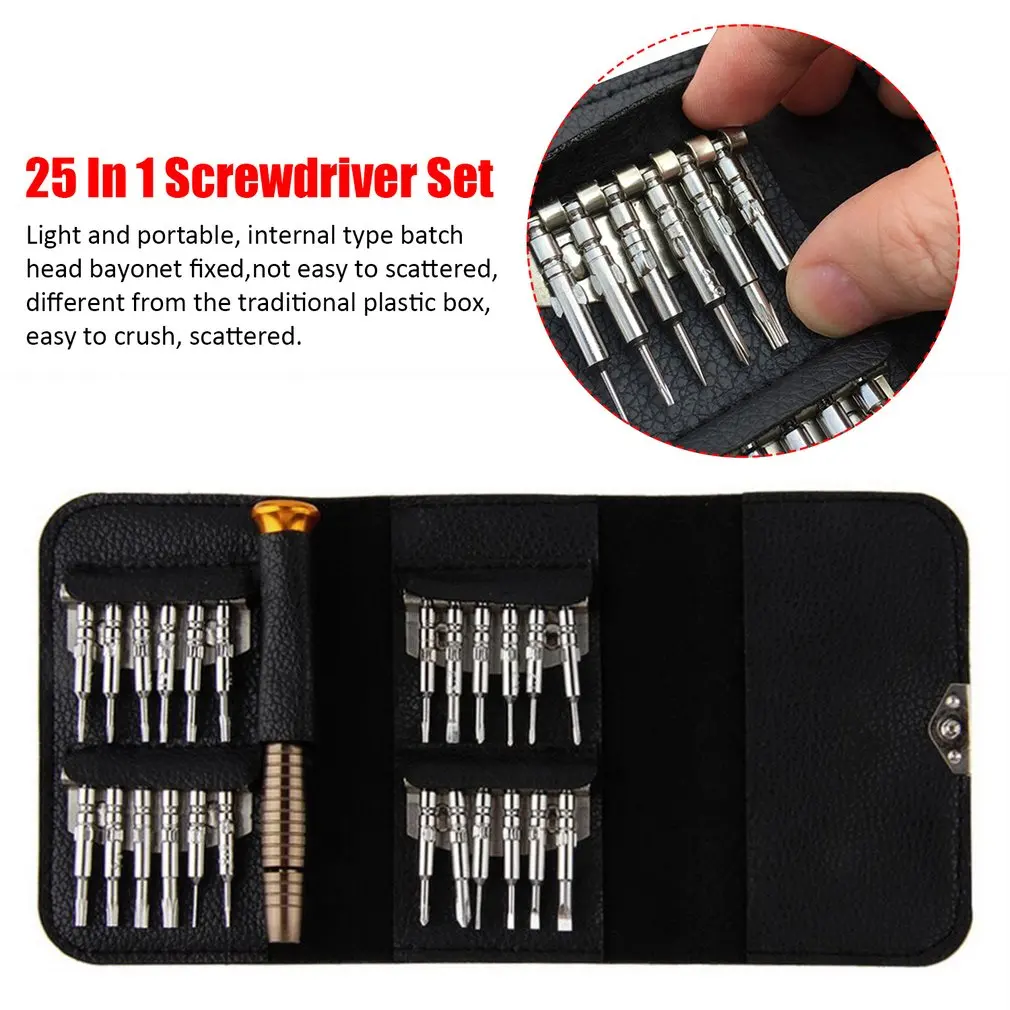 25 In 1 Universal Torx Screwdriver Repair Tool Set for IPhone Cellphone Tablet PC Repair Opening Tool Kit Key Bag