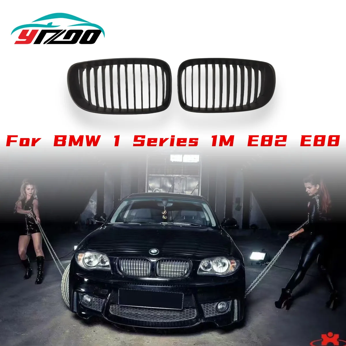 

Car Front Bumper Grilles For BMW 1 Series 1 M 120i E82 E87 E88 Racing Grill Kidney Grille 2008-2013
