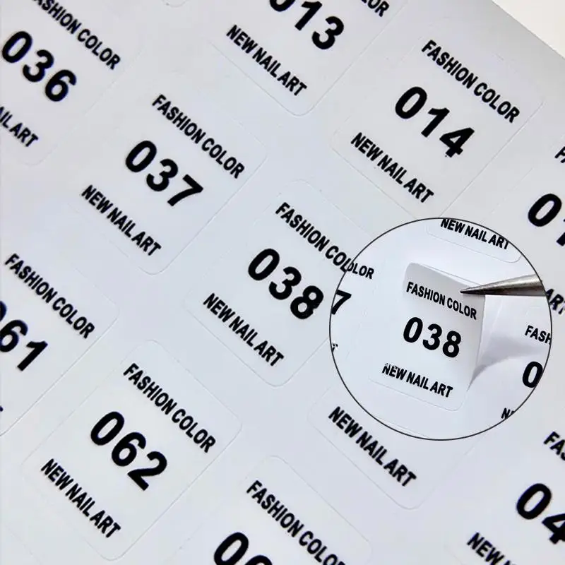NO.1-240 マニキュア番号ステッカーラベルカラージェルボトル口紅爪のヒント表示マーク番号付けマニキュアツールワニス接着剤