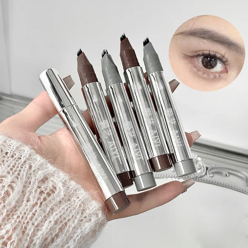 Head Eyebrow Tattoo Marker, Sweatproof Realistic Hair Stroke Design, Long Wear Brow Definer for All Skin Tones