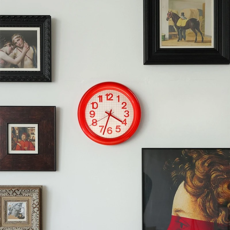 

Nordic Wall Clock Creative Wall Hanging Household Clock Living Room Wall Decoration Internet Celebrity Gift Cute Art Ornament