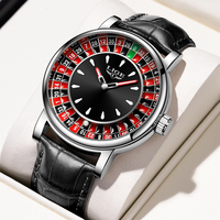 LIGE Top Brand Luxury Roulette Game Dial Design Watch Men Fashion Sports Waterproof Watches For Men Military Quartz Men Watch