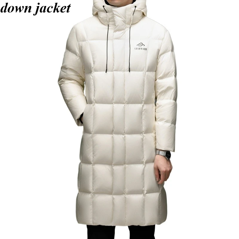 

Высококачественная мужская повседневная модная куртка-пуховик из утиного пуха, длинное пальто-куртка