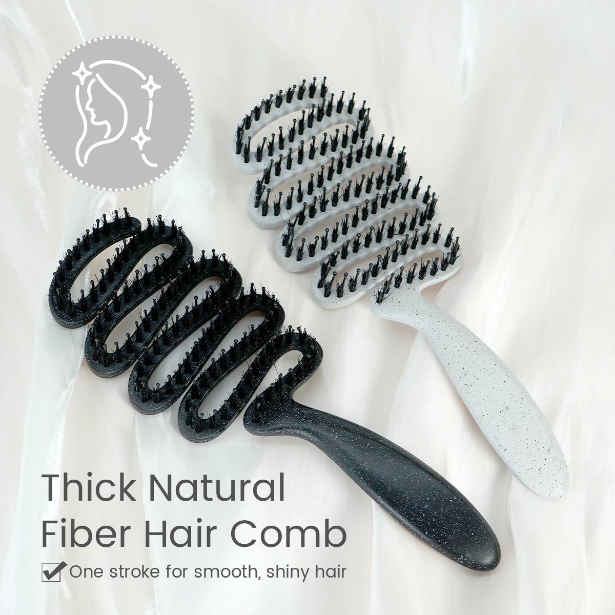 

Щетка для волос с волнистым вентиляционным отверстием, черная щетина, массаж головы, распутывание волос, инструмент для укладки объема для всех типов волос, для мужчин и женщин, ежедневное использование