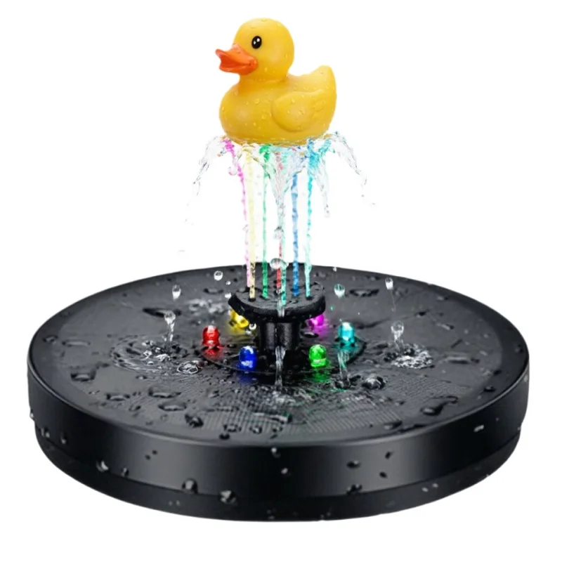 Solar Water Sprinkler Fountain - Needs Strong Sunlight, Glowing Pool Decoration, Floating Garden Ornament, Light Up Outdoor Play