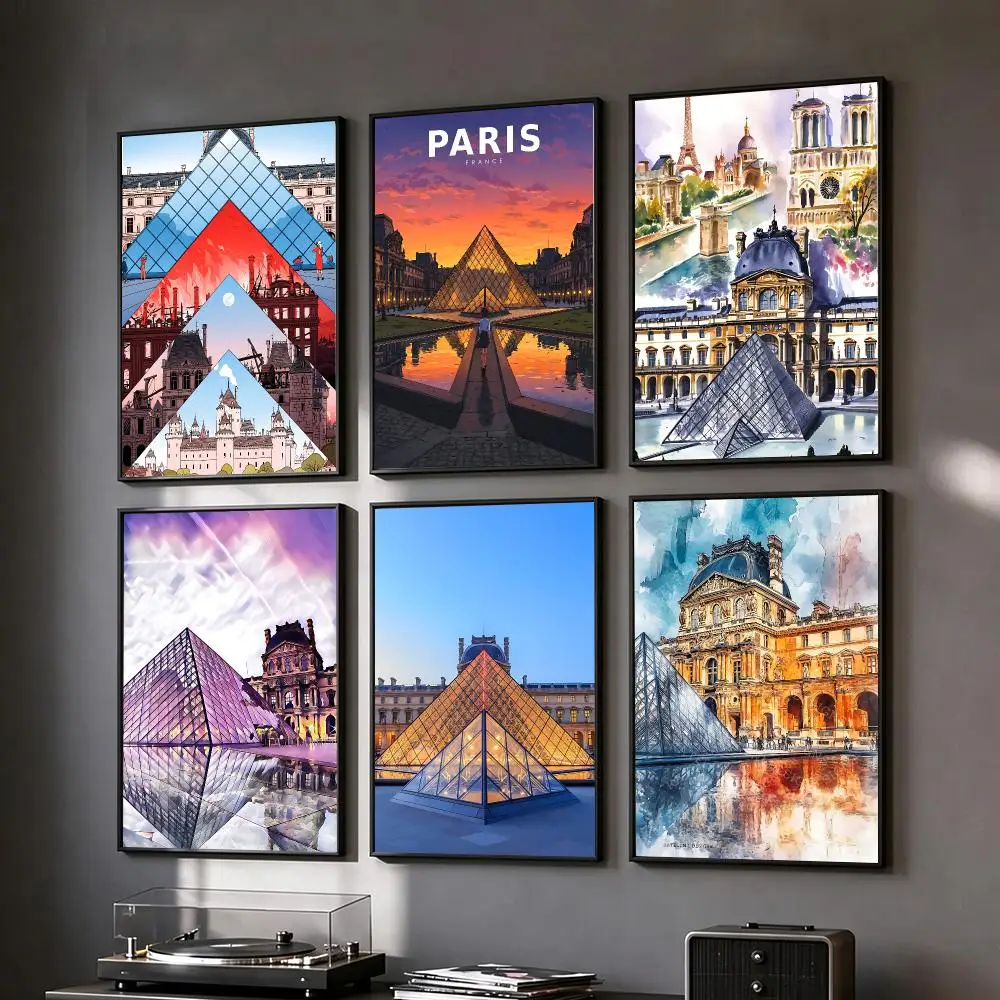 architecture Louvre Museum New Arrival Popular Art Print Poster HD Wall Art Sofa Home Decor Gift For Fans