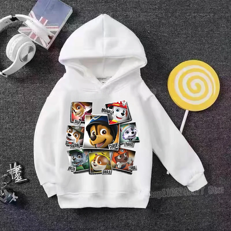 Cartoon PAW patorl children's hoodie Skye Marshall printed sweatshirt cute casual boy and girl loose top spring autumn clothing