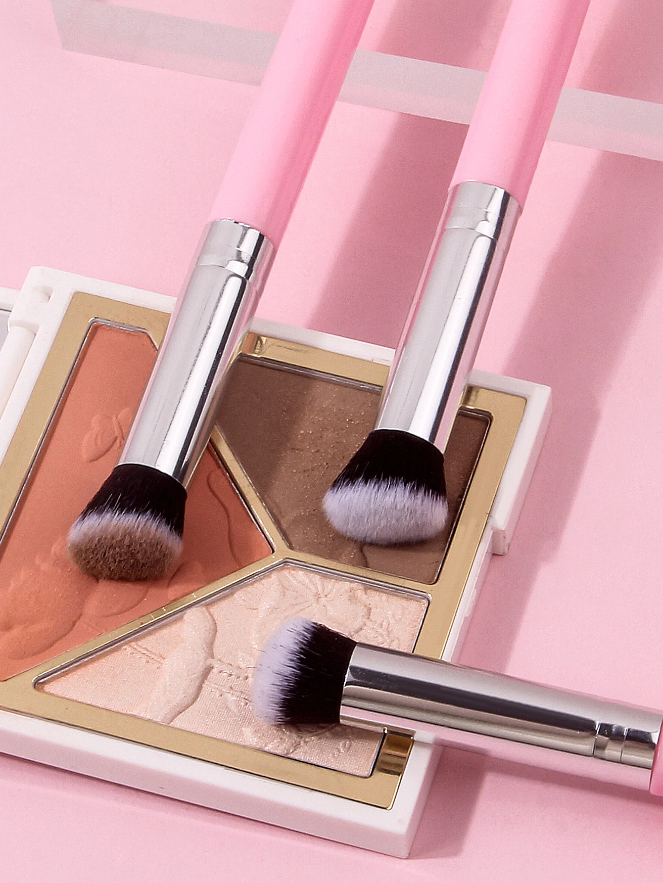 3 قطع من فرشاة كونسيلر الناعمة بزاوية، فرشاة كريم الأساس، فرشاة أحمر الخدود، أداة فرشاة مكياج الوجه المحمولة متعددة الوظائف #5