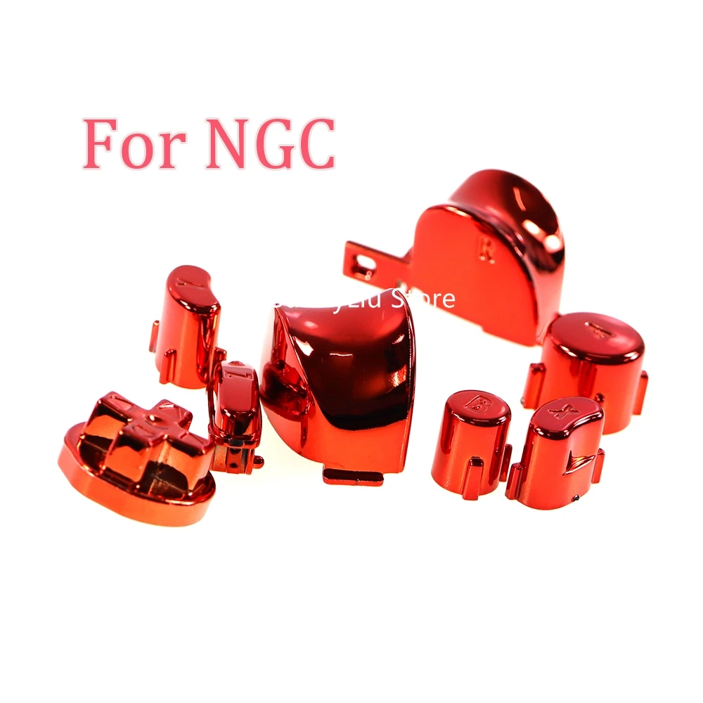 10ชุด Chrome ชุด D แผ่นเปิดปิดปุ่มสำหรับ GameCube ชุดปุ่มสำหรับ NGC เปลี่ยน