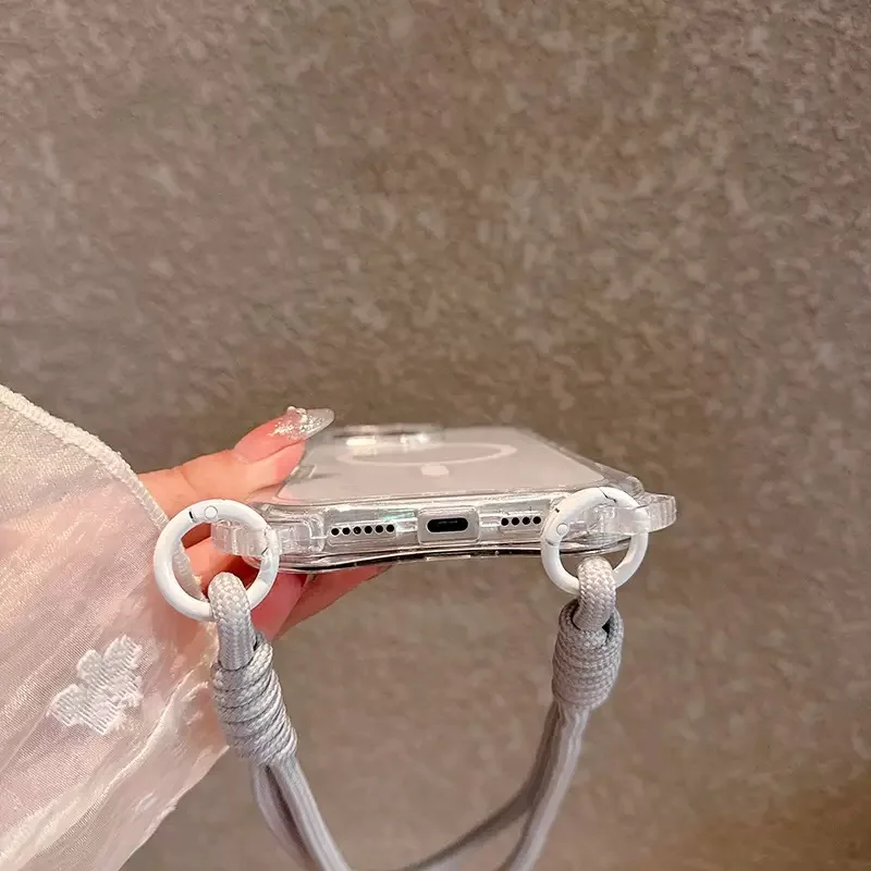 3IN1 For IPhone 16 15 14 13 12 Pro Max 11 For Strong Magnetic Waist Small Four Corner Anti Drop Three In One Phone Case