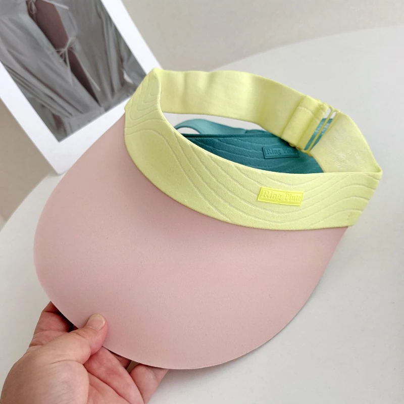 New Women Summer Sun Hat Large Brim Empty Top Ponytail Cap Outdoor Travel Hiking Sunscreen Visors UV Protection Fisherman Hats