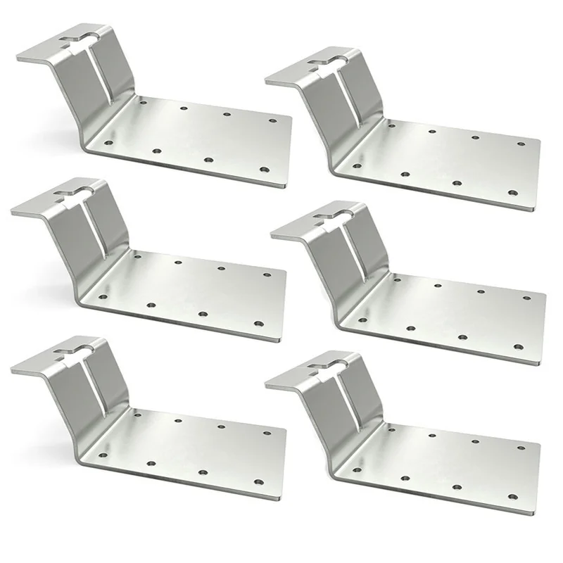 

6Pcs T-Post Mounting Bracket 3inch Stainless Steel Vertical Bracket Heavy Duty Mailbox T-Post Mounting Bracket Rustproof Fence