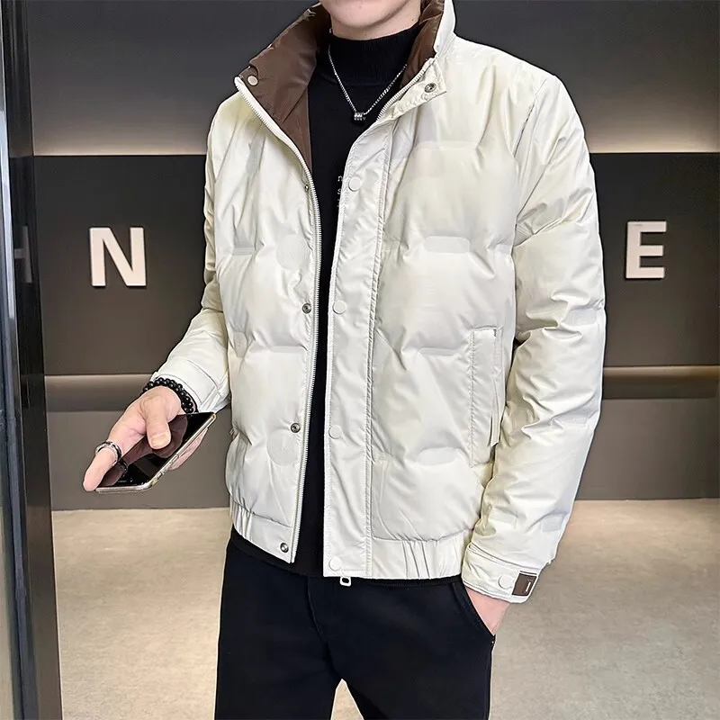 Winter Men's 2025 New Trendy Brand Lightweight Stand up Collar Versatile Simple and Loose Cold resistant and Warm Down Jacket
