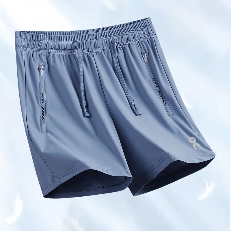 

Шорты из ледяного шелка с охлаждающим эффектом для активного отдыха, спорта, фитнеса, бега, бадминтона, быстросохнущие, дышащие, длиной три четверти.