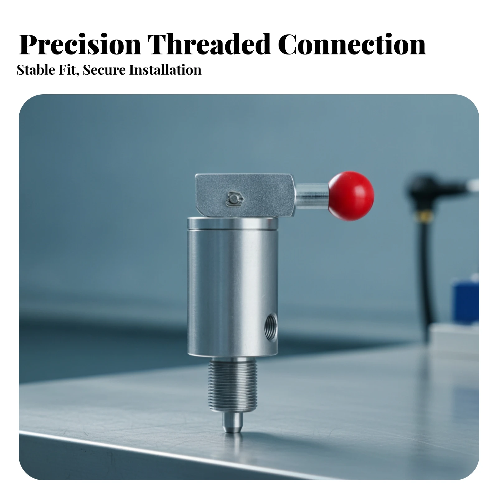 Marine Pneumatic Valve Head Smooth Finish Quick-Closing Valve Head Red Knob Top Lever