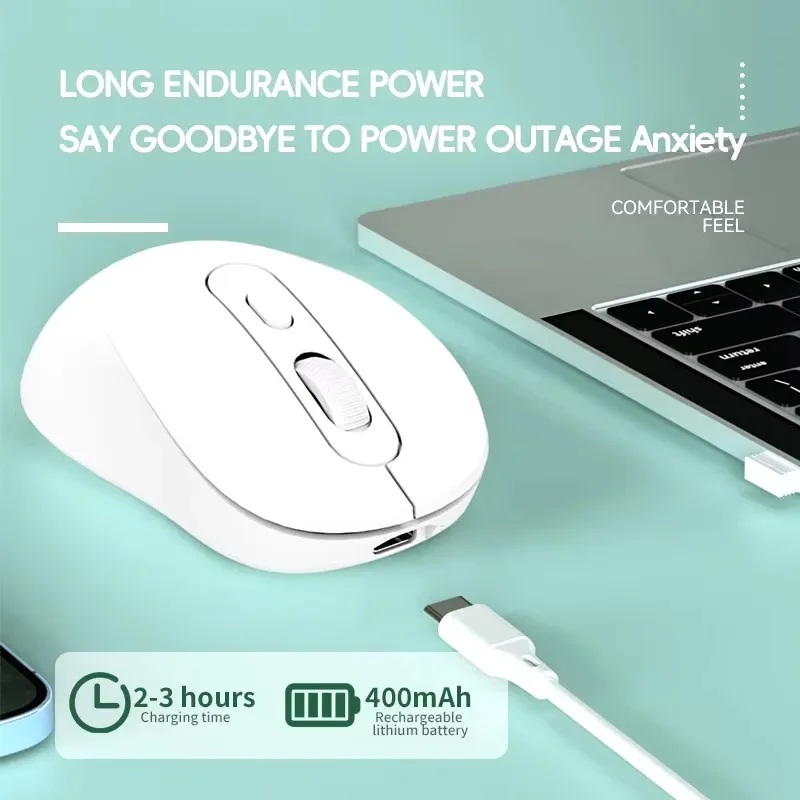 ZLRLMHY Bluetooth Egér 1600DPI Alkalmazkodó m 2.4G dual-mode TYPE-C töltés ergonomic MUTE Egér számára huawey samsung Hivatali székhely Notebook