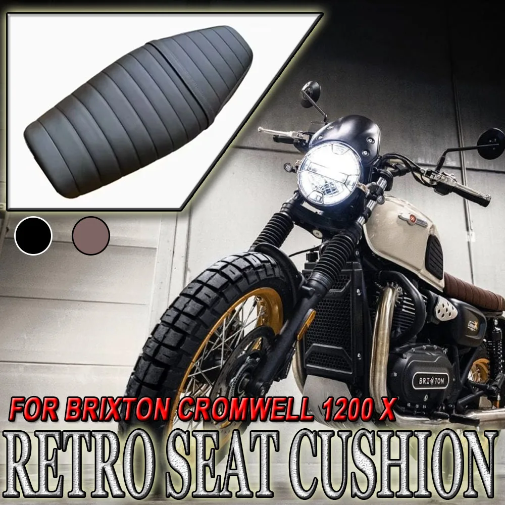 Fit For Brixton Cromwell 1200 X 2024-2025 Motorcycle Retro Seat Cushion Front Driver Rear Passenger Seat Cover