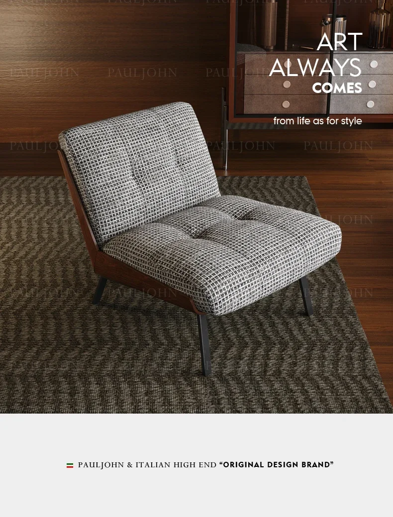 

Fabric sofa, Italian light luxury leisure chair, modern and simple single