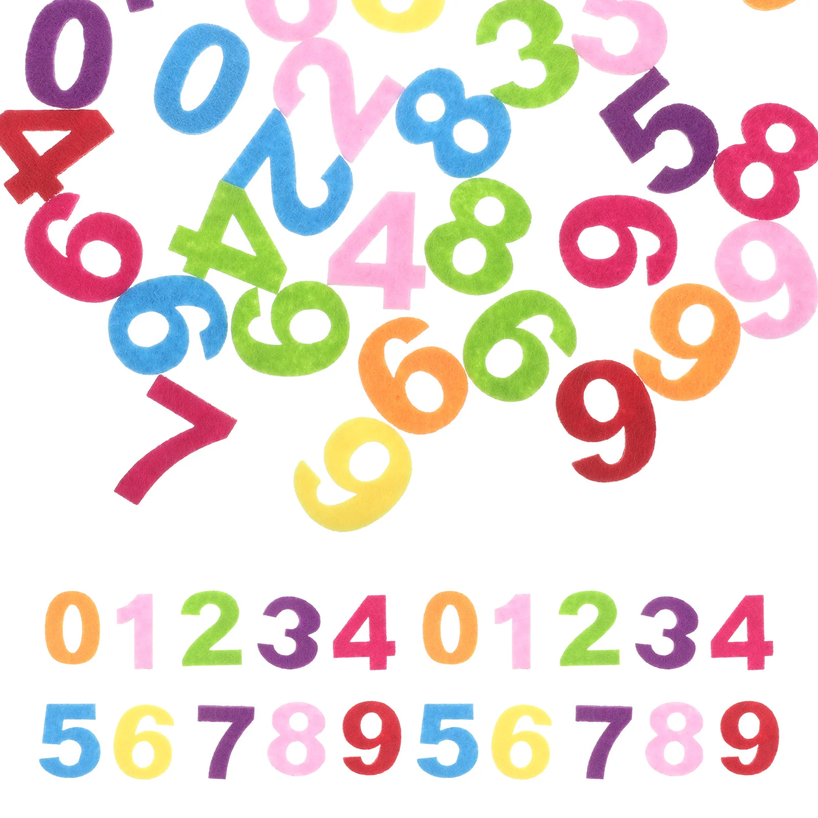 

50 Pcs Felt Numbers Letters Craft Adhesive Cloth DIY Toys Stickers Reusable Sewing Cuts Creative Projects
