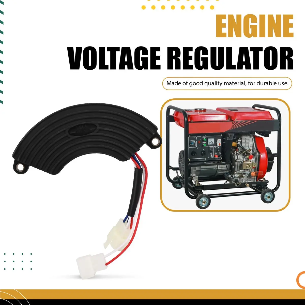 Мегаскидка 828: Регулятор напряжения AVR KETE5KW1-1 AVR-5KW.100610TT09-6D для дизельных газовых генераторов Launtop 5 кВт, 5.5 кВт, 6.5 кВт
