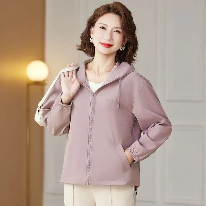 سترة نسائية قصيرة 2025 سترة واقية جديدة للنساء لربيع وخريف سترة أمي غير رسمية متعددة الاستخدامات #1