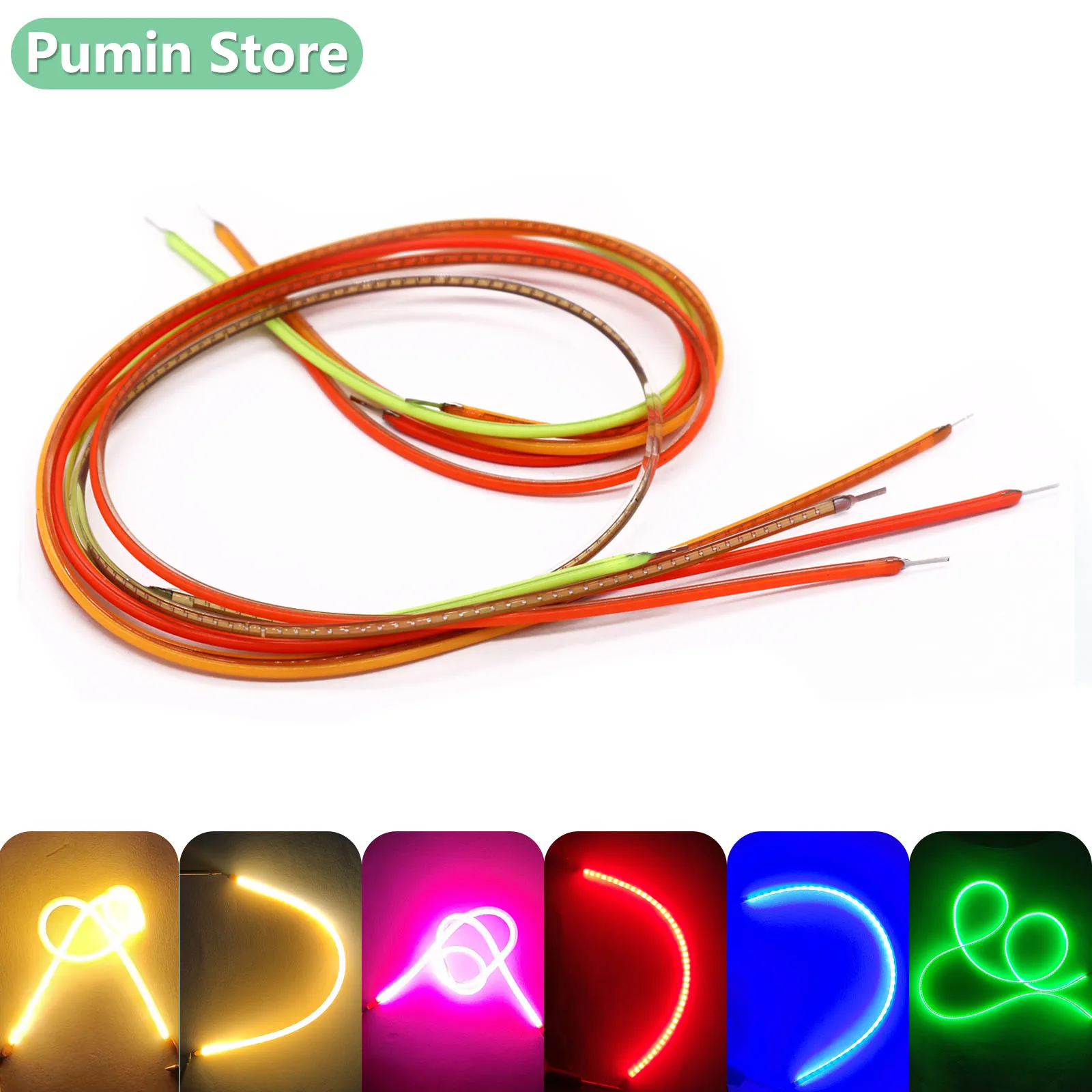 

LED Flexible Filament Red Green Blue Pink Warm Yellow 130mm 145mm 185mm DC3V Retro Edison Flexible Filament Light Source DIY