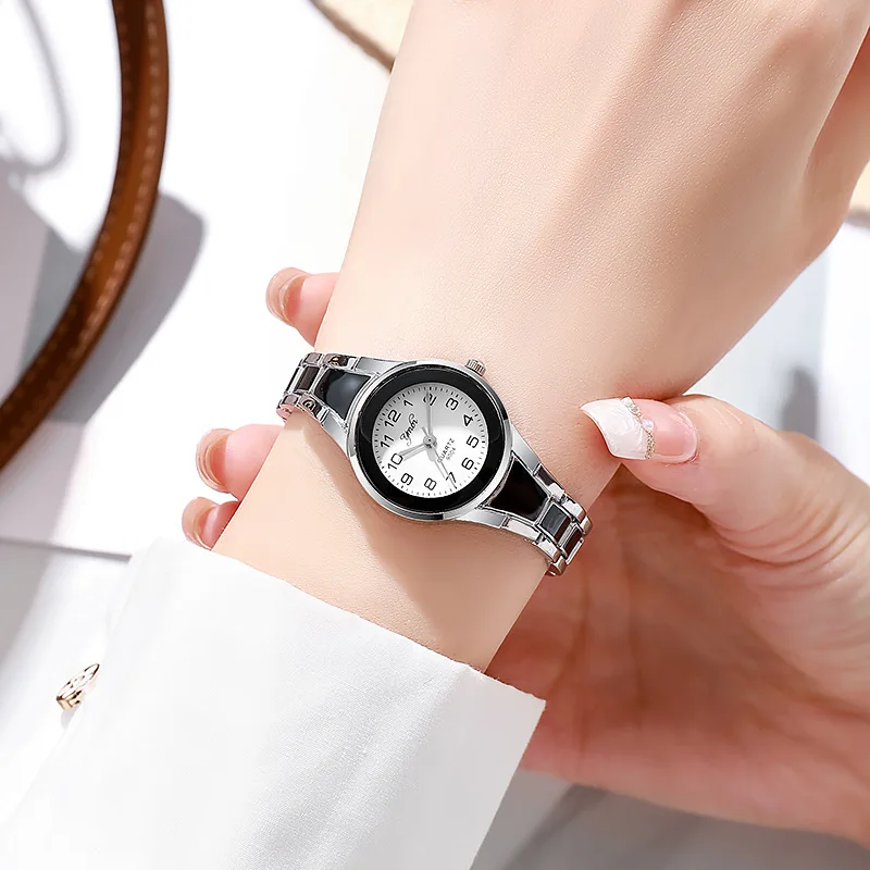 

Элегантные имитационные керамические женские часы-браслет, модные кварцевые наручные часы со стальным ремнем, женские роскошные подарочные часы, оптовая продажа