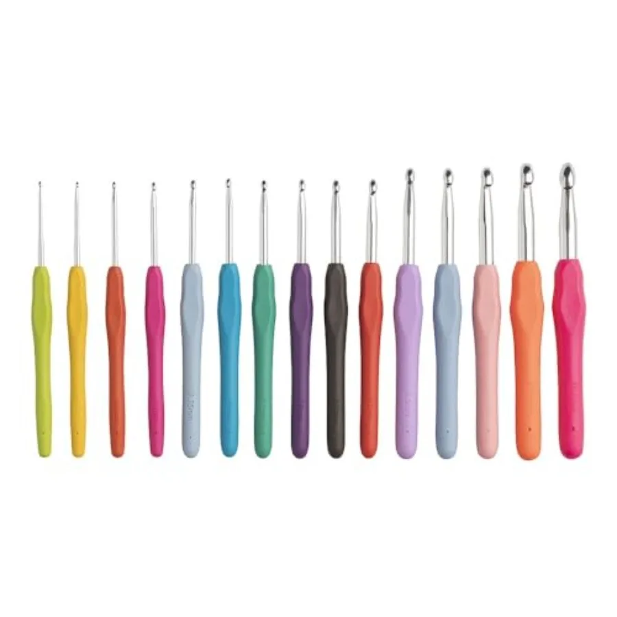 

WeCrochet 15 Piece Expanded Bright Crochet Hook Set with Ergonomic Handles