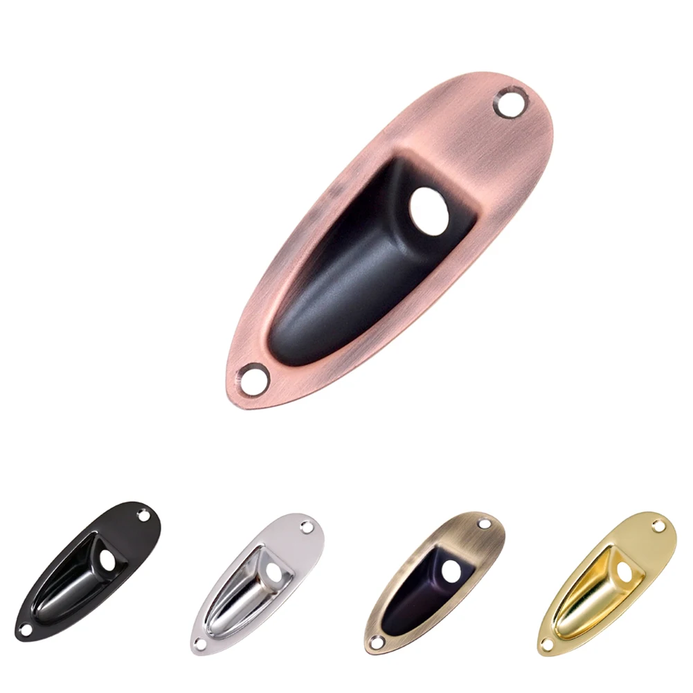 1pc Metal Input Jack Socket Plate With Screws For Electric Guitar Chrome/Black/Gold/Bronze/Red Copper Guitar Accessories