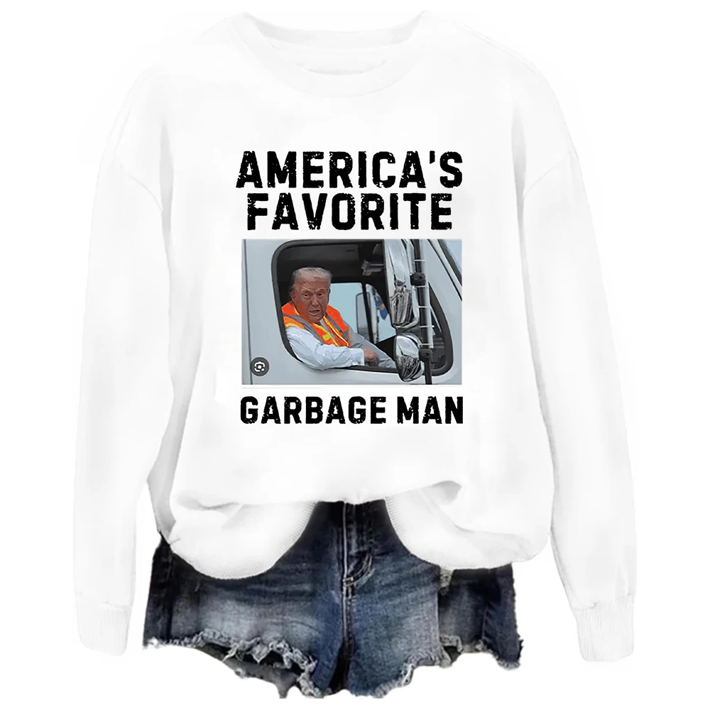 Funny Trump Garbage Man Sweatshirt Men/Women Vintage Fashionable Casual Sweatshirts