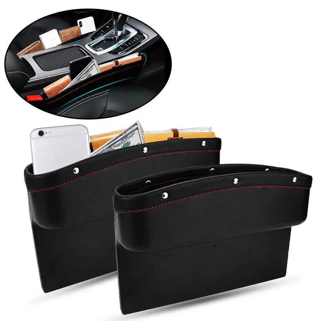 

Car Seat Pockets PU Leather Car Console Side Organizer Seat Filler Catch Caddy For Car Interior Accessories,Cellphone Wallet