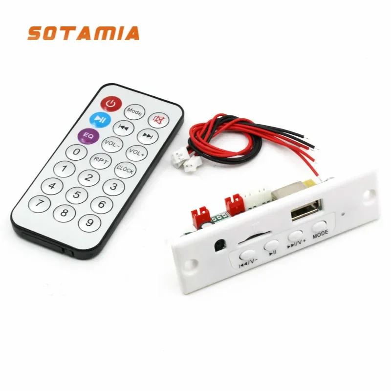 

SOTAMIA MP3 Decoder Board Bluetooth Amplifier 2x3W Amp Stereo Decoder 3.7-5V DC Power Supply USB TF Card U Disk TF Card Decoding