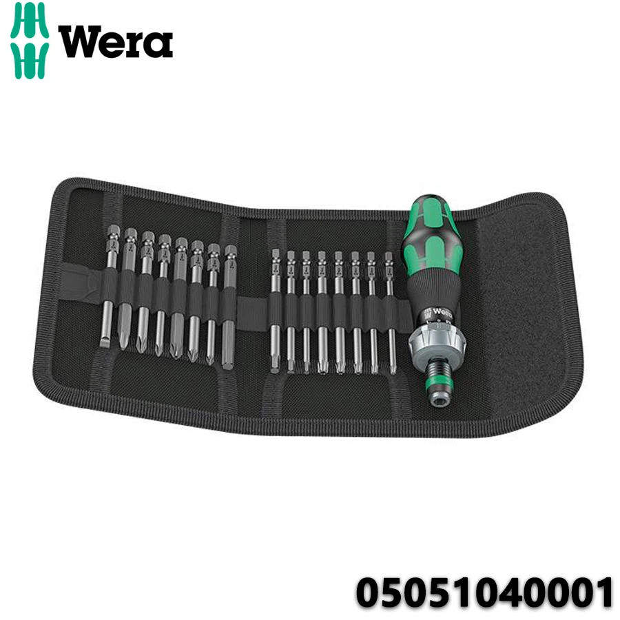 

WERA 05051040001 17Pcs Portable Ratchet Screwdriver Set with Removable High Anti-corrosion Bit Set and Storage Bag Hand Tools