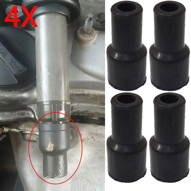 4X Ignition Coil Coils Plug Tip Cover Rubber For Toyota Yaris Rav4 Regius Touring Hiace Sai Sienta Corolla Prius Probox Succeed