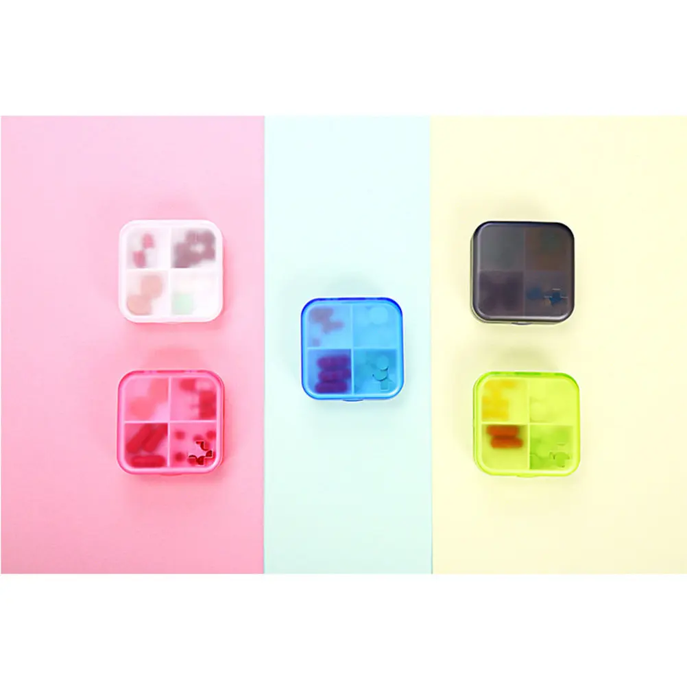 1Set 28 Grids Portable Pill Organizer Storage Case 7 Layer Drawer Style Dustproof Medicine Storage Case Travel Medicine Box