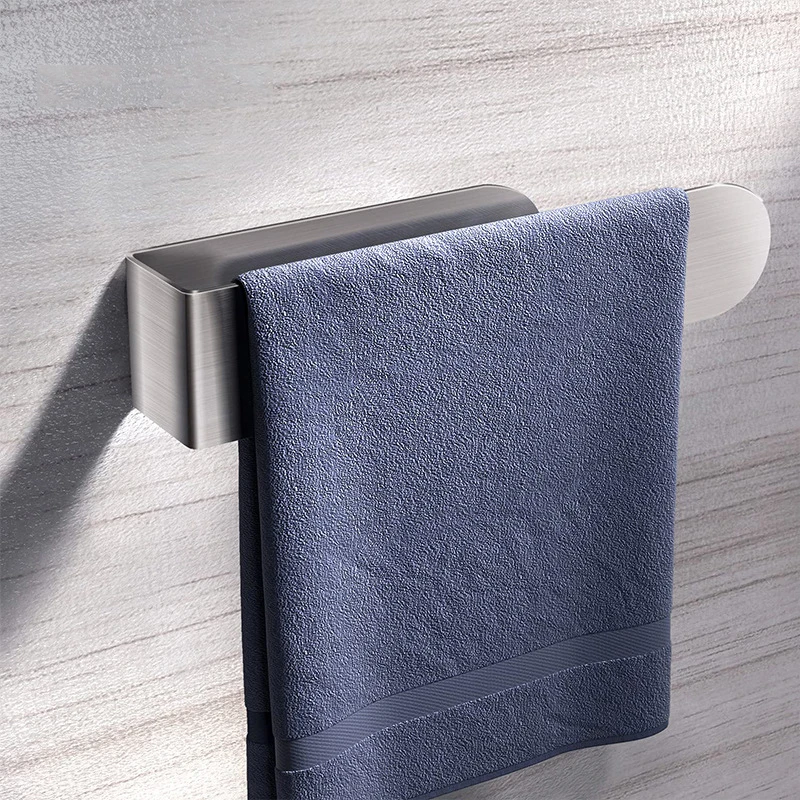 Towel Rack Non-punched Towel Rack Bathroom Rack Self-adhesive Bathroom Kitchen Towel Hand Towel Rack Household Items