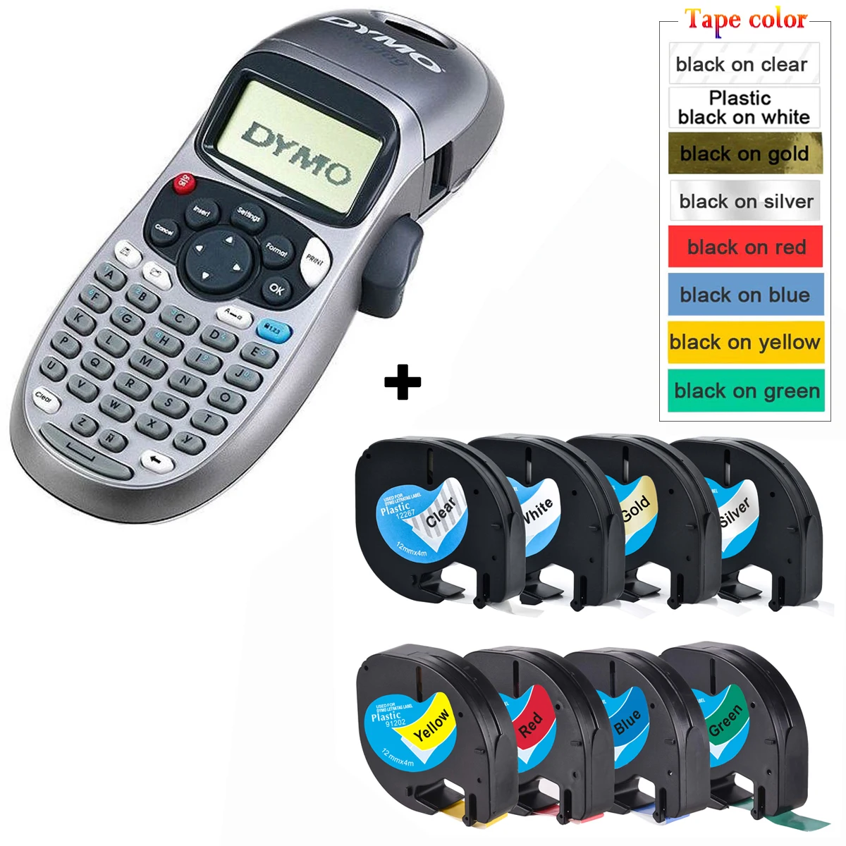 DYMO LT 100H Handheld Label Machine For LT 91201 91202 12267 91203 91204 91205 91200 12267 12 MM Label Portable Typewriter