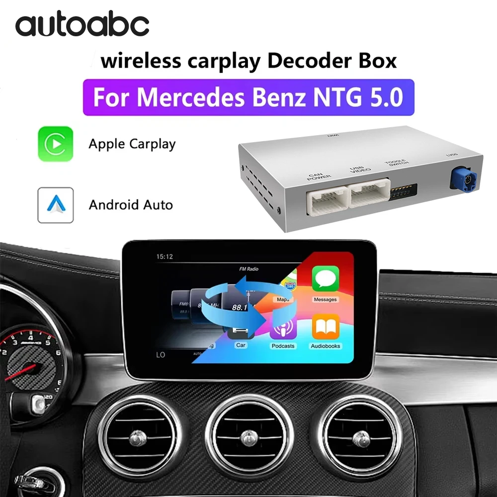 CarPlay Android Auto Car Radio,Mirror Link,For MercedesBenz NTG5.0 Class A,B,C,E,GLA, GLC,W205, W176,C117,W246, W167