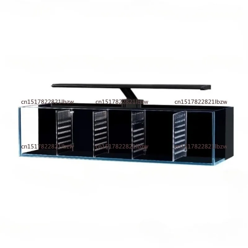 Multi-format Modular Partition Aquarium System Self-cleaning Glass Fish Tank Built-in Filter Small Ecological Water Change