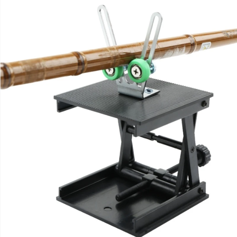 Fishing Rod Winding Machine Support Stand Adjustable Screws Fishing Rod Epoxy Applicator Holder Rod Repair Stand 24BD